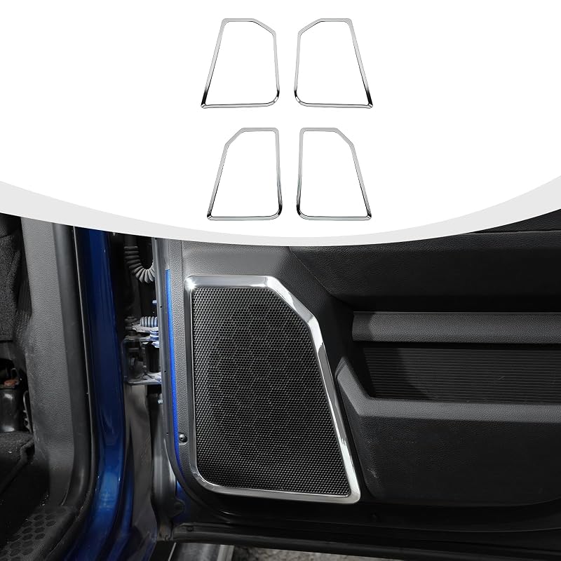 Molduras de acabamento para alto-falantes das portas CheroCar em ABS para Dodge RAM 2007–2017 – 4 unidades
