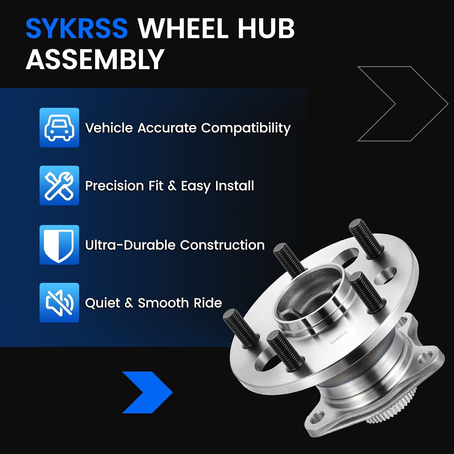 512310 Rear Wheel Bearing and Hub Assembly Compatible with Lexus ES300 RX300 1999-2001 3.0L, Compatible with Toyota Camry 1987-2001, for Avalon 1999-2004, 2PCS