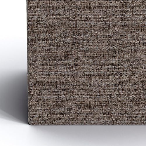 Miniatura 8 de SIMPLIHOME Rockwood - Otomana contemporánea de 18 pulgadas de ancho con bandeja de tela de aspecto de tweed marrón visón, ensamblada, para sala de