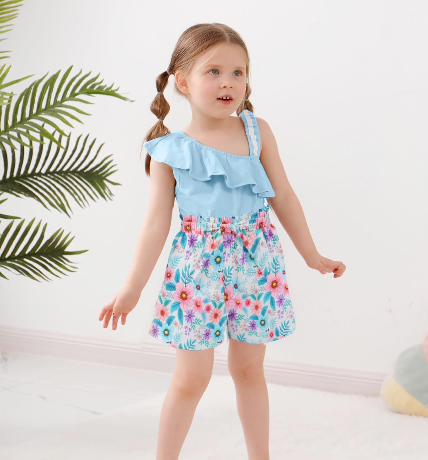 DISAUR Toddler Baby Girls Clothes Outfits T-shirt + Casual Shorts Pants Cute Summer for 1-5 T - Image 5