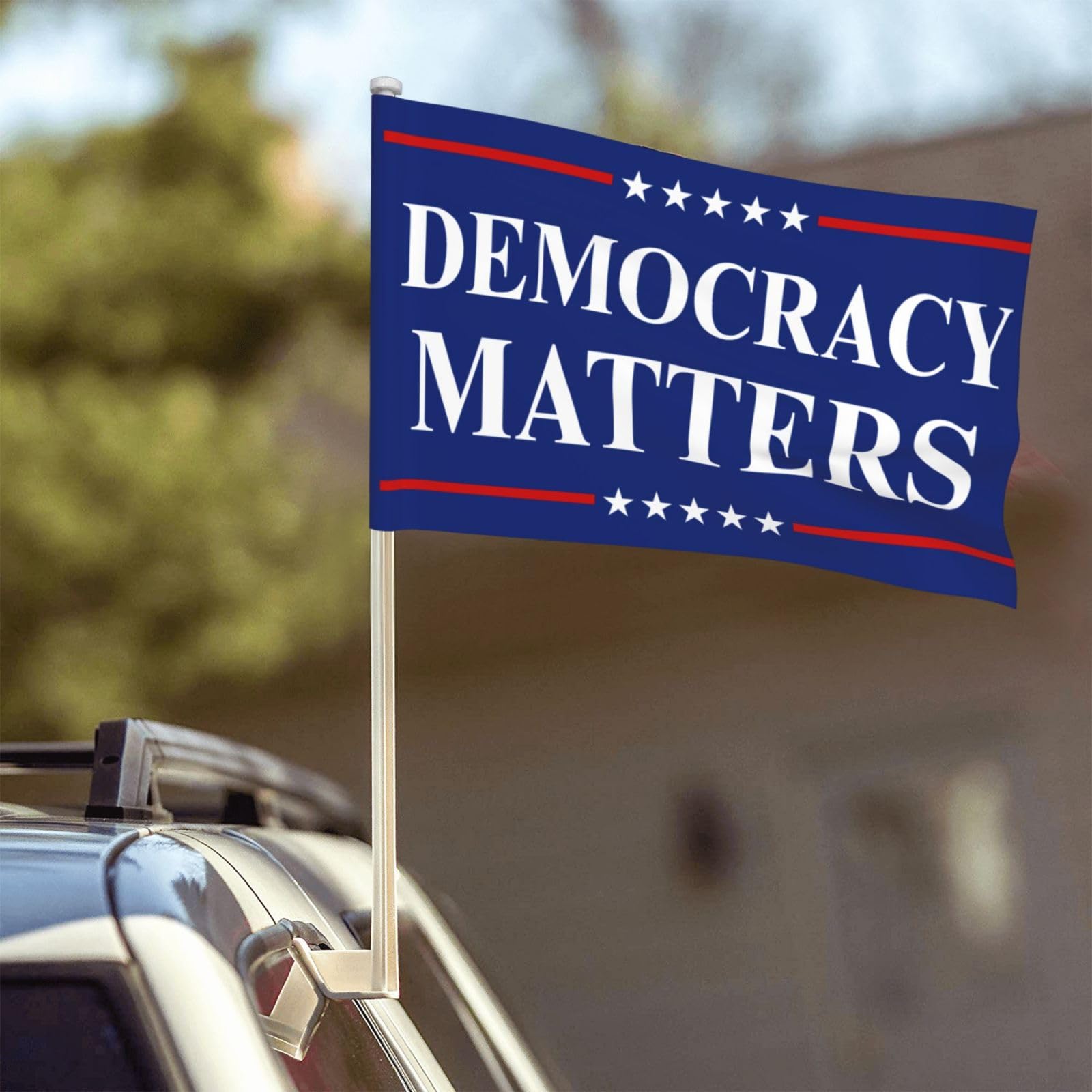Democracy Matters flags Pro-Democracy Anti Republican Vote Blue 12 * 18 Car Flag Double-Sided Banner No Flagpole
