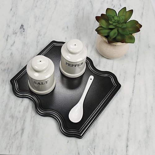 Questech Bandeja decorativa decorativa, decoración de granja para sala de estar, cocina, baño, otomana, bandeja de tocador, decoración de mesa