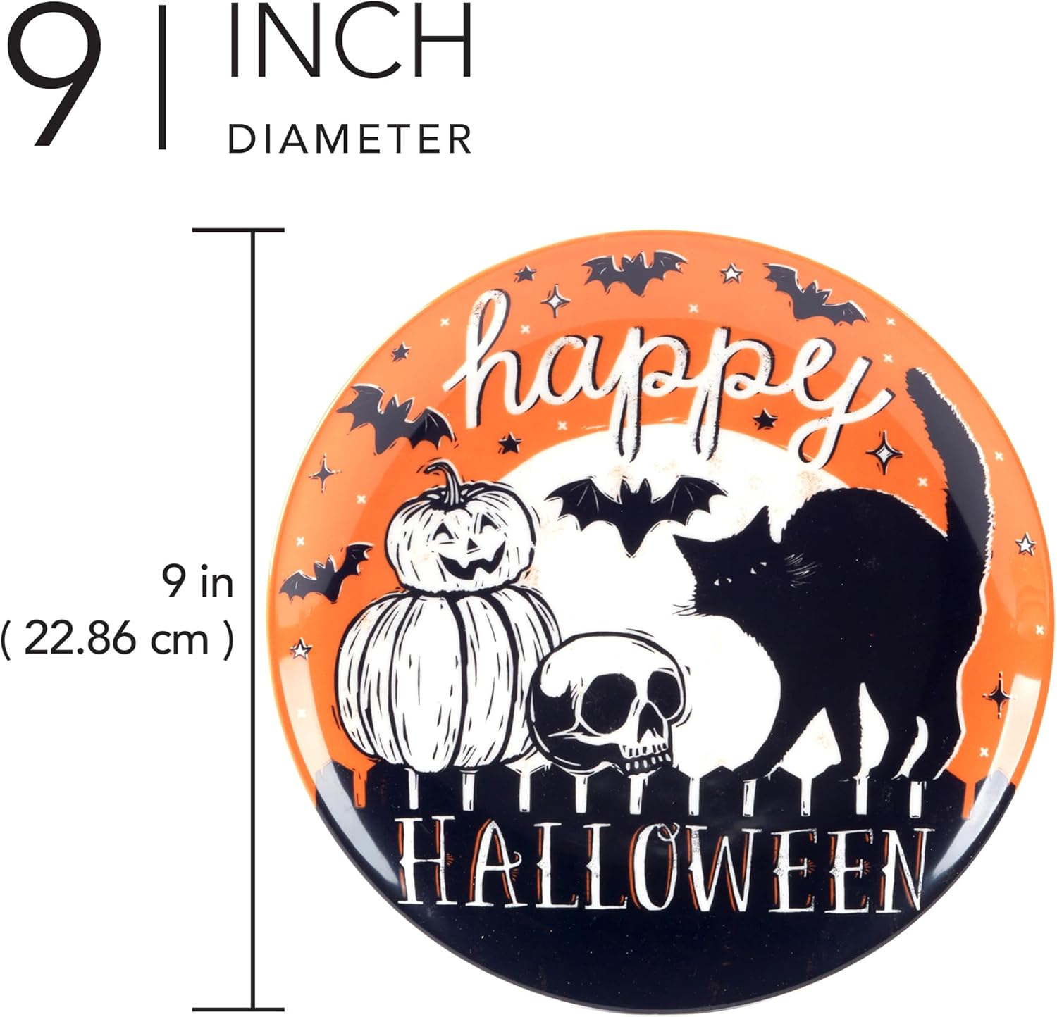 Certified International Hocus Pocus 9" Salad/Dessert Plates. Set of 4