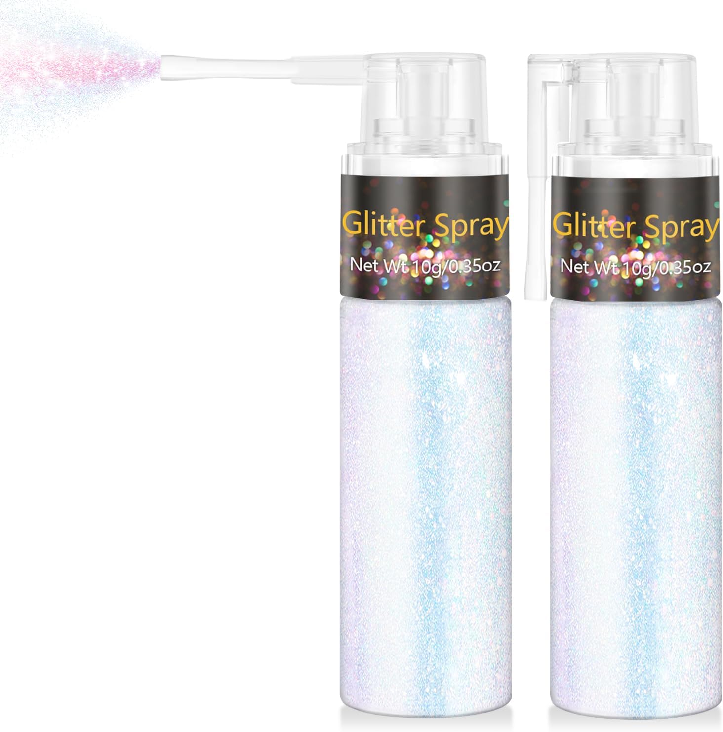 Holographic Hair and Body Glitter Spray, Ultra Fine Resin Glitter Powder for Festival Rave Prom Makeup, DIY Crafts Clothes & Accessories, Long Lasting Sparkle (Sparkling Pink,1 PC)