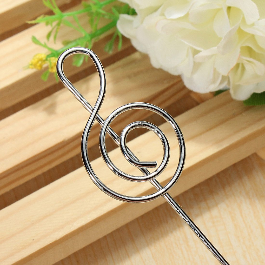 20 Clip Portafoto In Metallo | Forme Cuore, Stella, Fiore E Cerchio | Per Note, Foto O Decorazioni | Per Matrimoni O Ufficio - Foto 7