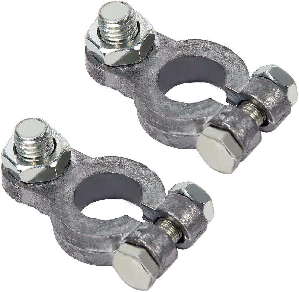 Holdlebe 2pcs Positive Lead Plated Battery Terminals Cargo Connector Replacement Parts For Car Leisure Marine