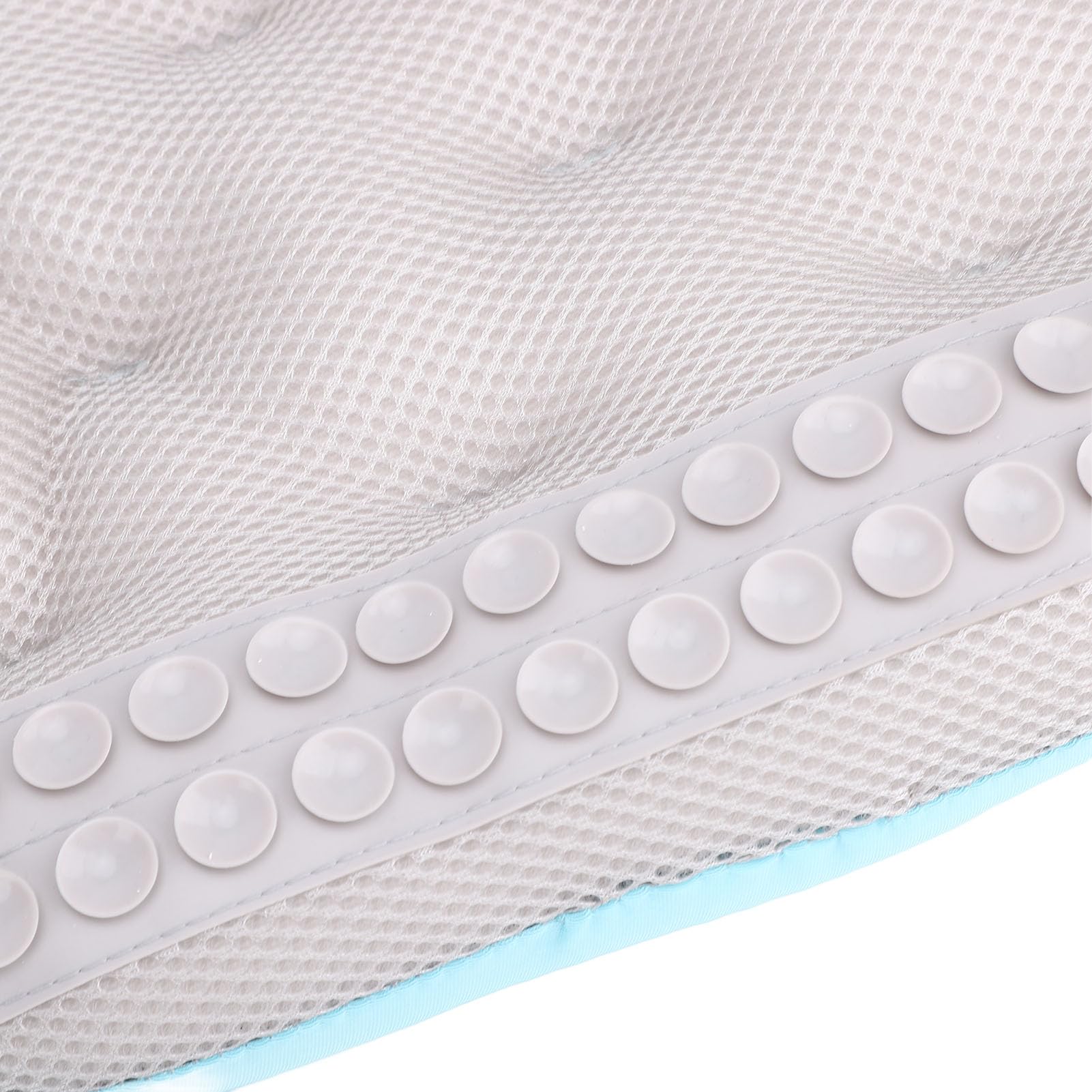 Chrees Cuscino Bagno per Tutto il Corpo, Cuscino Vasca in Memory Foam Ad Asciugatura Rapida con Ventose, per Supporto Collo, Spalle e Schiena, Blu