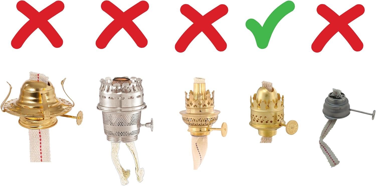 B&P Lamp® SMALLEST Clear Glass Lamp Chimney 1-1/8 Inch base by 3-3/4 Inch height] for Vintage and Antique Style Lighting