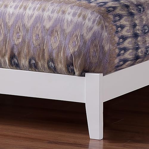Miniatura 4 de AFI Madison - Cama de plataforma de madera de perfil bajo tamaño King color blanco
