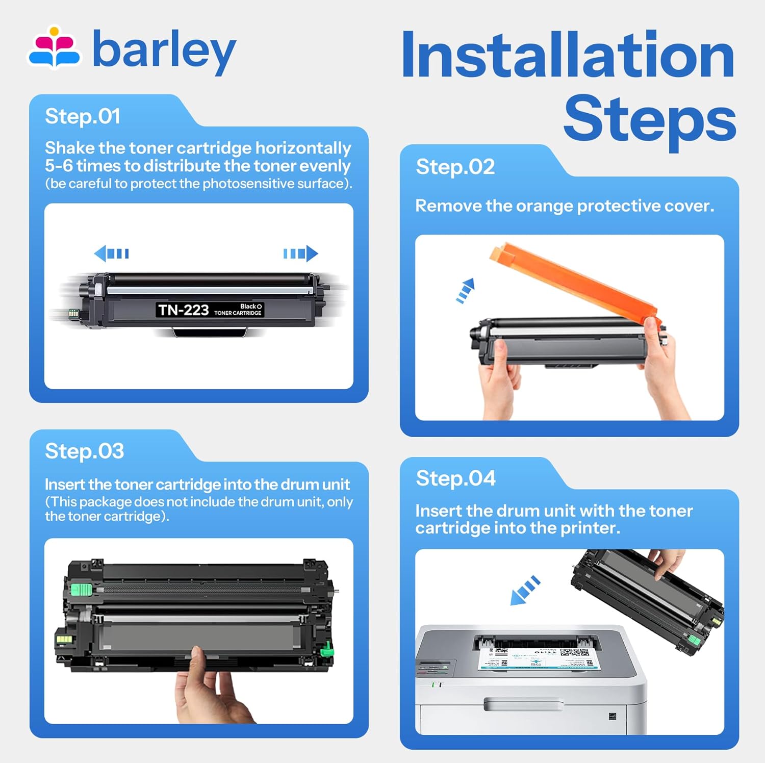 TN223BK TN223 Black Toner Cartridge Compatible TN223BK TN-223BK Replacement for Brother TN223 MFC-L3710CW MFC-L3770CDW MFC-L3750CDW Printer (2-Pack).