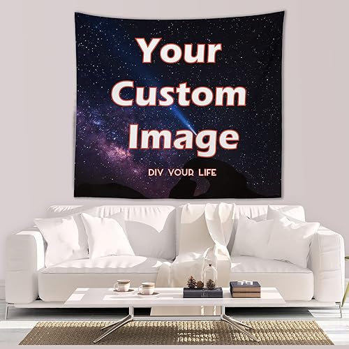 Miniatura 2 de Tapiz de pared personalizado con luz negra reactiva a los rayos UV, regalo personalizado de animales de vida familiar, divertido tapiz de pared,