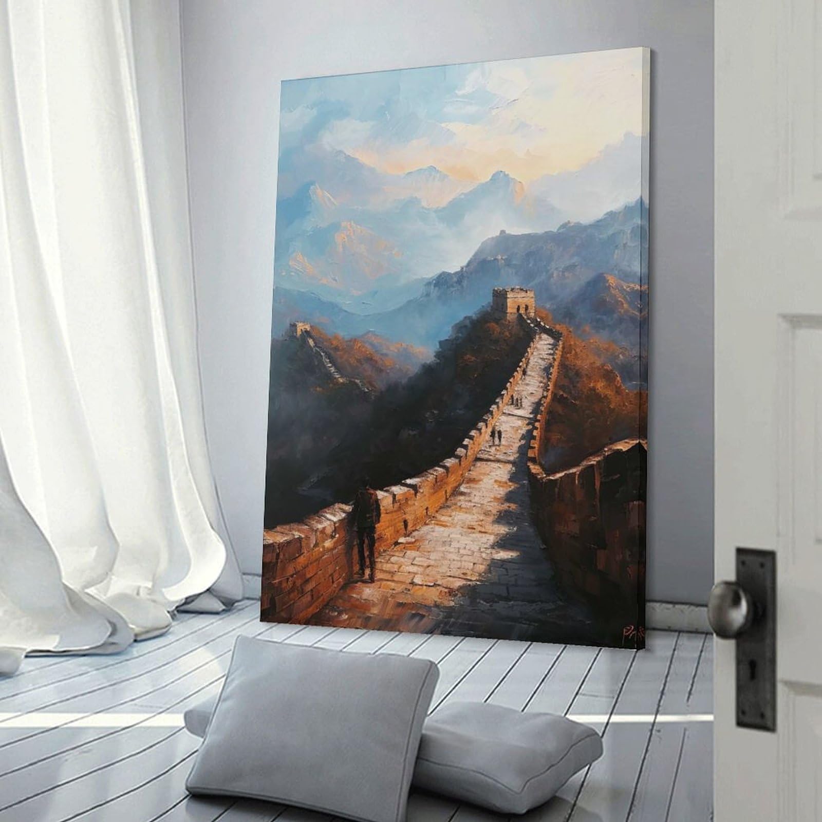 Junmoney Hanging Wall Art Majestic Barrier, 24x36inch(60x90cm), for Living Room, Bedroom Or Apartment Walls, Decorative Artwork for Empty Walls
