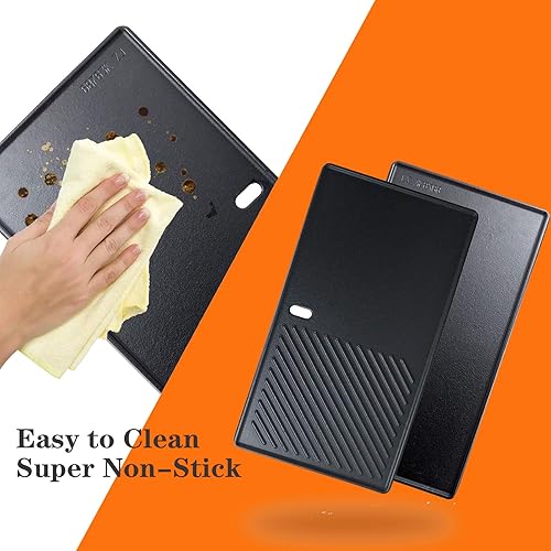 Miniatura 6 de Uniflasy Parrilla reversible de hierro fundido para Camp Chef Explorer de 2 quemadores, 2 estufas al aire libre, 2 estufas, 3X, 3 quemadores, estufa