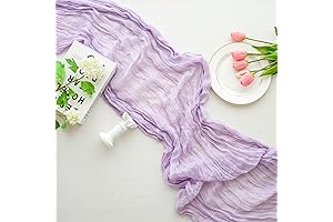 10ft Long Lavender Cheesecloth Table Runner