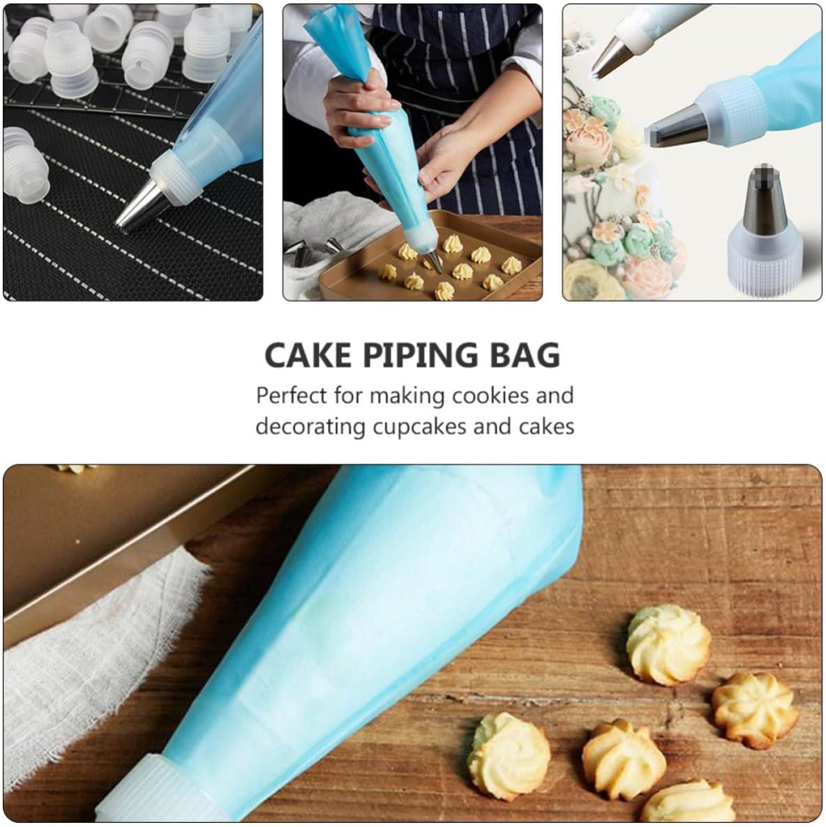 Ciieeo Cake Decorating Kit 5 Eva and Pp Pastry Piping Bags for Easy Decoration and Operation, for Home Baking and Professional Bakery Supplies