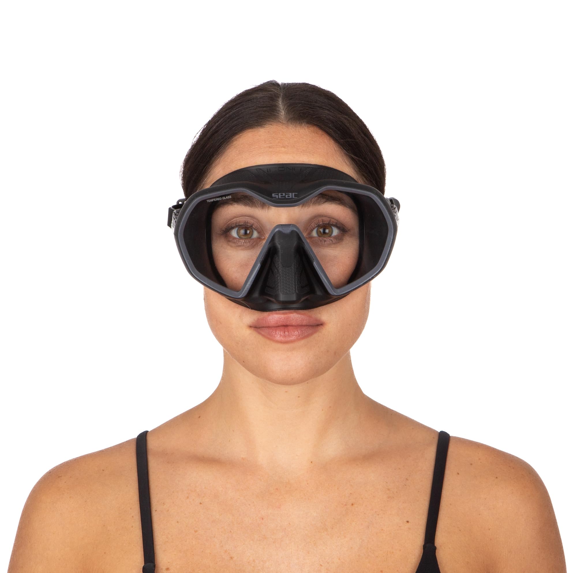 Seac Icona, maschera monolente Made in Italy per la subacquea realizzata con tecnologia frameless e facciale sovrastampato