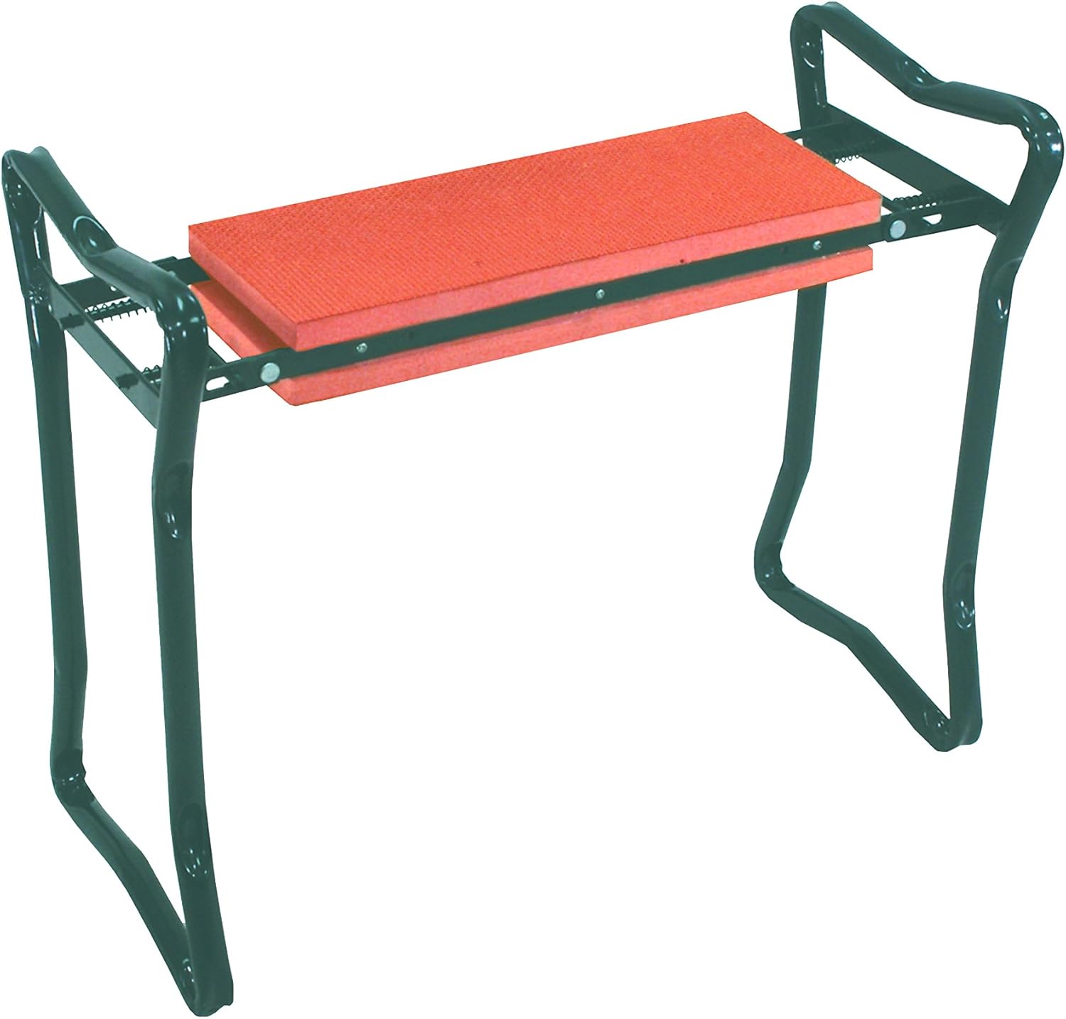 Green Folding Kneeler Garden Bench and Seat 23" W, 17" H Seat, 4.5" H Kneeler, 6lbs