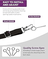 Vista 2 de Harrison Howard Protector de bloqueo para granero de caballos con correas ajustables y ganchos de resorte resistentes incluidos protector de parada
