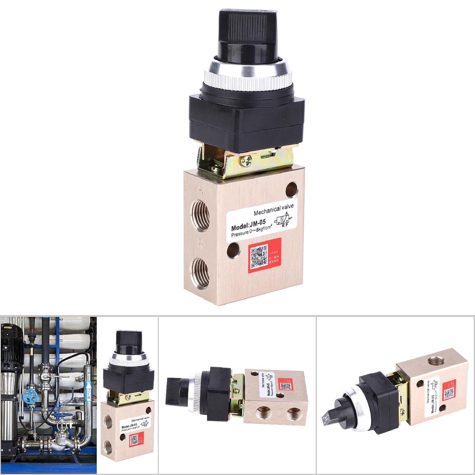 Valve mécanique pneumatique Premium, tête de Rotation à 2 positions et 3 voies JM-05 pour le contrôle de l'air en alliage d'aluminium