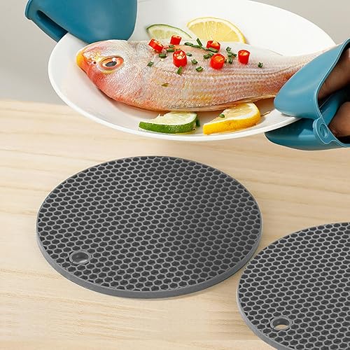 Vista 55 de TENOC Alfombrillas de silicona antideslizantes, resistentes al calor y atrapadoras de agua, para vasos de agua, tazas de té, tazas de café, platos