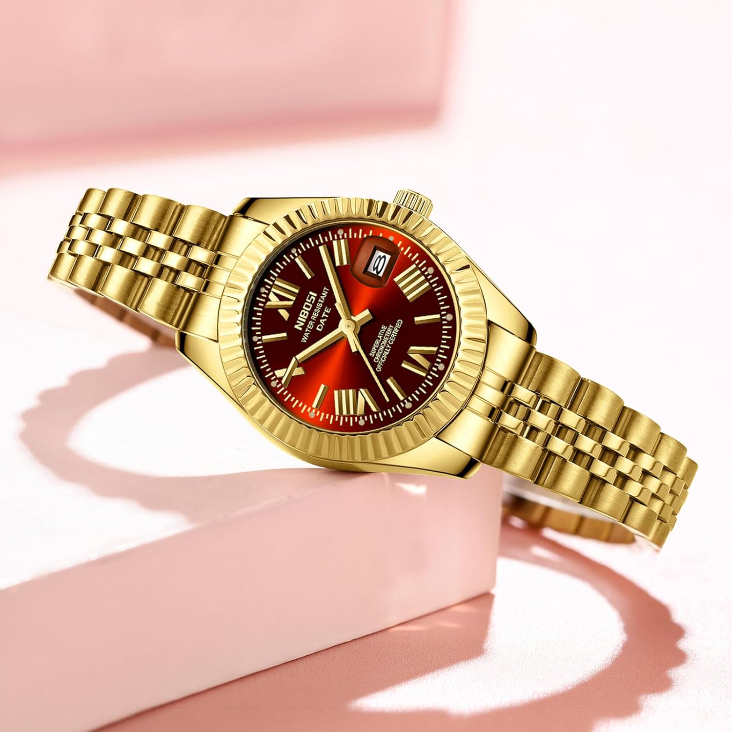 NIBOSI Watches for Women Analog Quartz Waterproof Ladies Wrist Watches with Date Dainty Fashion Luxury Stainless Steel Watch for Small Wrists Female Elegant Dress Women's Watch - Image 8