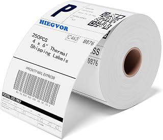 250 Stück Thermo Etiketten 4 × 6 Zoll Thermoetiketten Versandetiketten 100 x 150mm für Versandetiketten, kompatibel mit den meisten Desktop-Thermoetikettendruckern - Amazon product rated Grade A