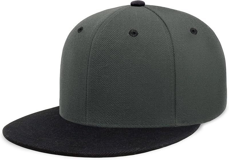 CHOK.LIDS Gorra de béisbol ajustable en blanco con visera plana y cierre trasero clásico