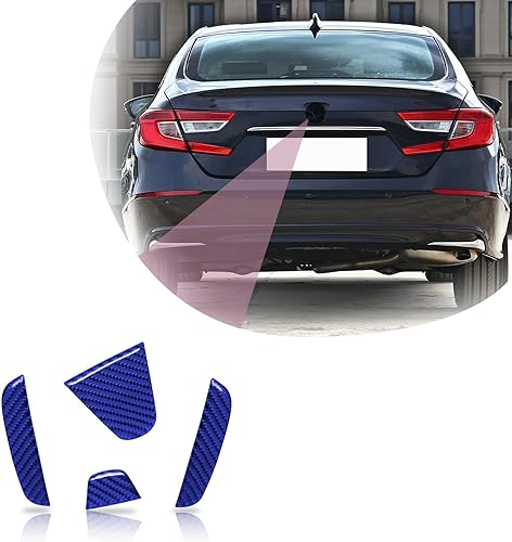 QianBao Adhesivo decorativo de fibra de carbono para la parte trasera del automóvil, accesorios exteriores, emblema para Honda Civic 2016 2017 2018
