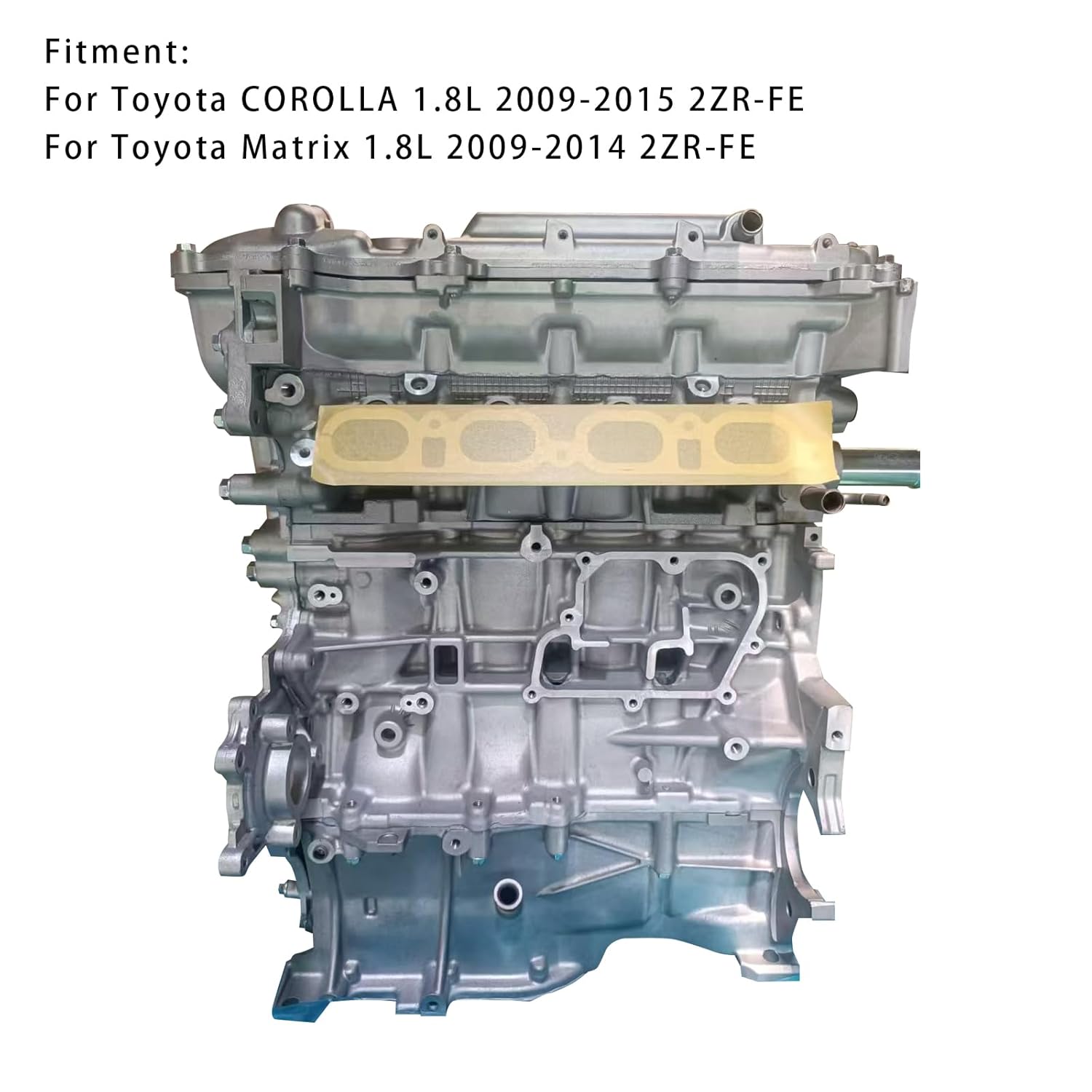 Bruce & Shark New Engine Motor Assembly 2ZR-FE 1.8 L for Toyota Corolla & Matrix 1.8L Dual VVTi 2009-2014, 4 Cylinder, 16 Valves, Direct Replacement OE 2ZRFE