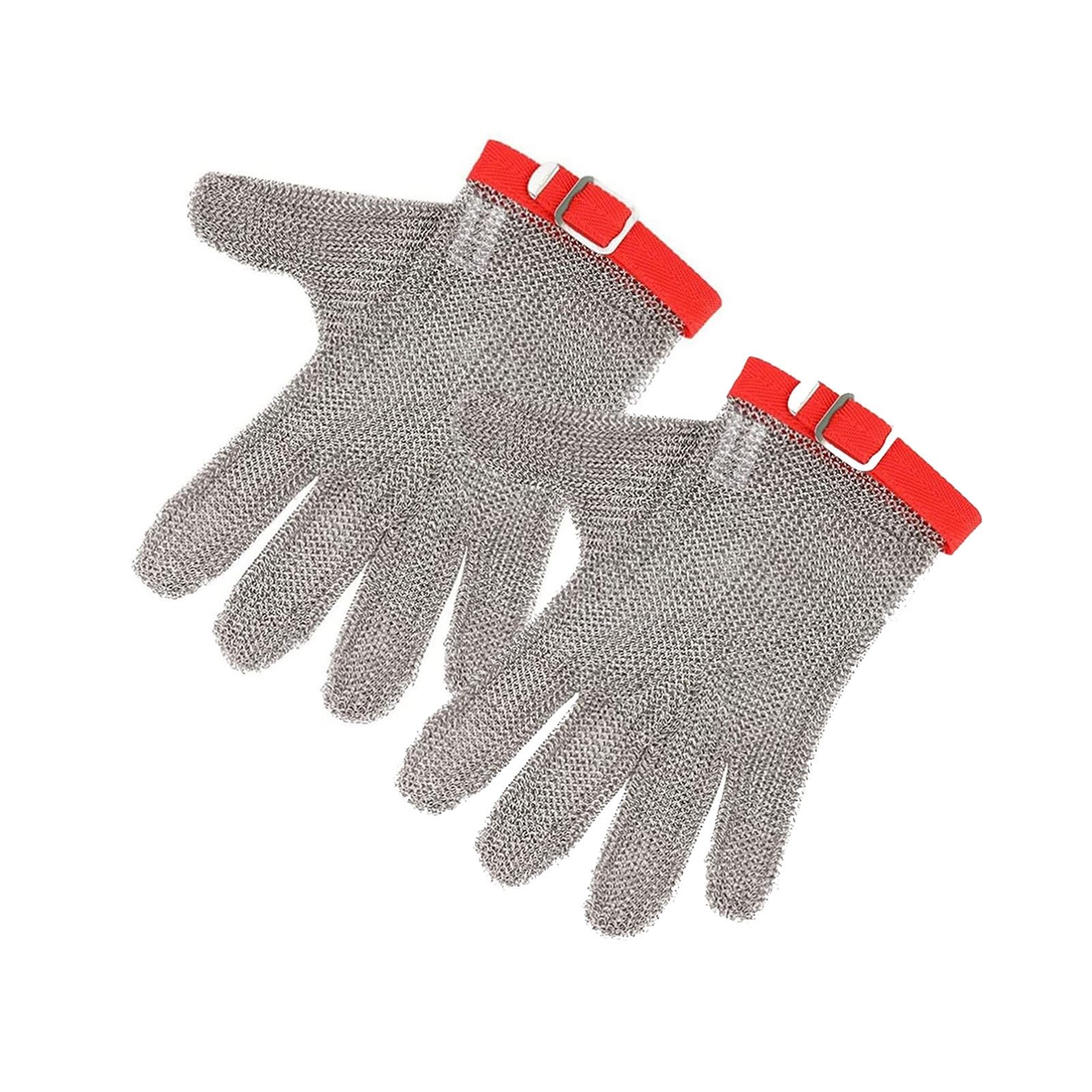 Safety Work Gloves Rękawice Odporne Na Przecięcie Ze Stali Nierdzewnej 316, Wytrzymałe Rękawice Z Siatki Metalowej Do Prac Przemysłowych, Budownictwa, Bezpieczeństwa(L)