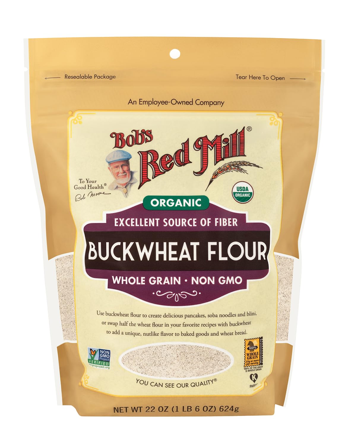 Bob's Red Mill Organic Gluten Free Buckwheat Groats, 16oz (Pack of 1) - Non GMO, Whole Grain, Vegan, KosherUSDA Organic