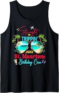 St Maarten Birthday Family Friends Vacation Matching Outfit Tank Top