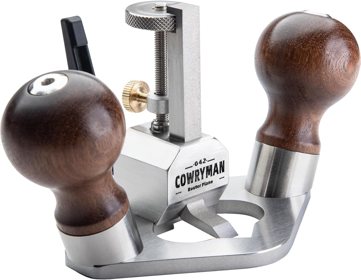 Cowryman 042 Router Plane Handheld Precision Woodworking Tool with Depth Stop for Detailed Corner Cutting and Joinery Dado Grooves