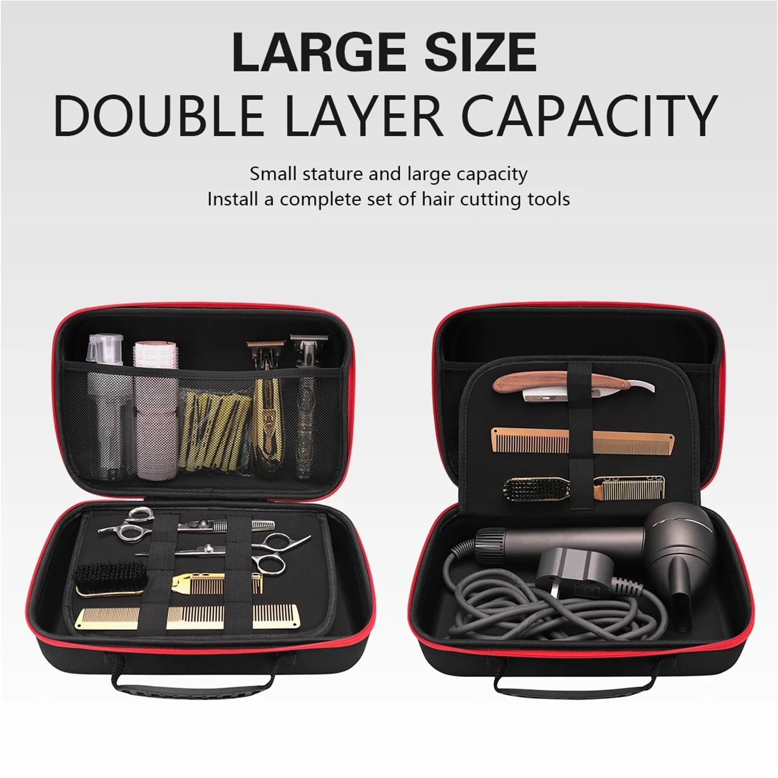 Stoßfest Haar Schere Fall Tasche Barber Widerstand Trimmer Widerstand Koffer Wasserdicht Nicht-defrmation Styling Werkzeug Box(L)