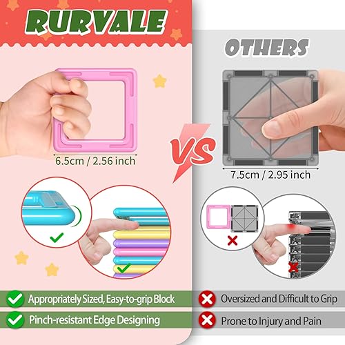 Miniatura 6 de Rurvale Montessori Juguetes para niños y niñas de 3 4 5 6 años bloques de madera apilables bloques de construcción educativos juguetes sensoriales