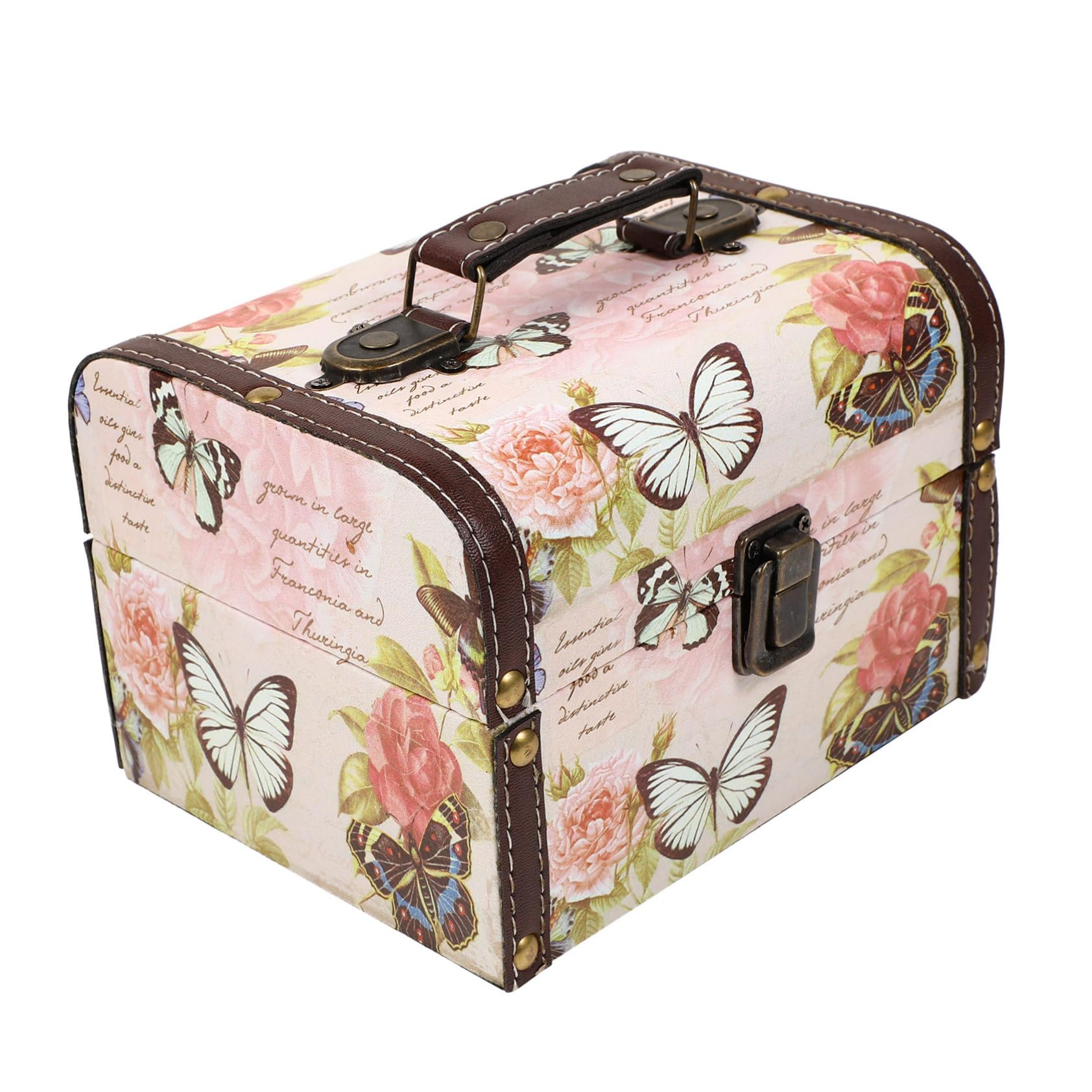 Boîte à Bijoux Vintage en Bois pour Femmes, Coffret Rangement Bijoux