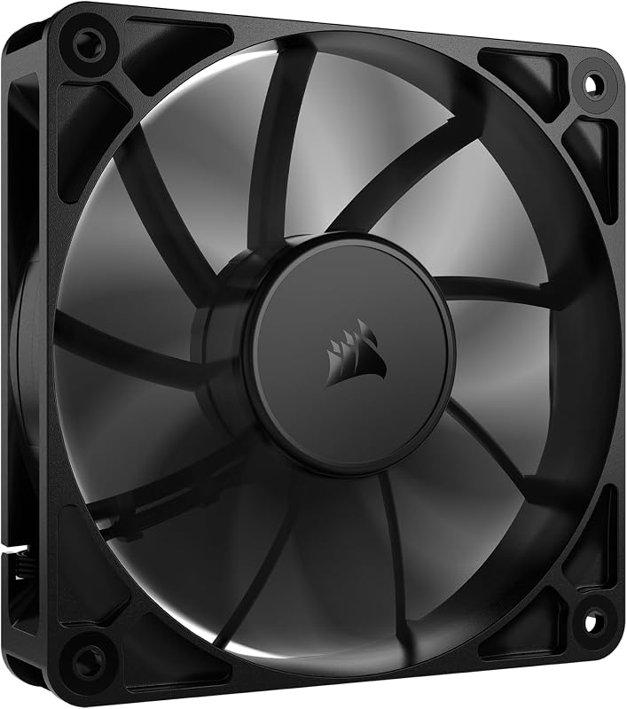 Ventilátor Corsair RS120 120mm PWM – Prepojiteľnosť typu Daisy-Chain – Magnetické guličkové ložisko – Tichá prevádzka – Čierny – 1 ks