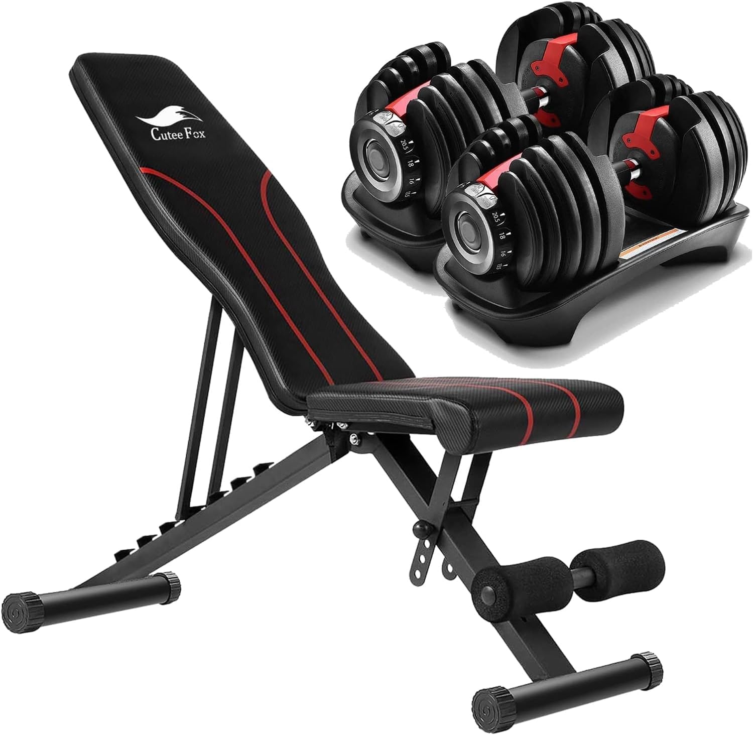 セット商品 トレーニングベンチ＋可変式 ダンベル24kgx2個セ 71dvCeeHwmL.jpg