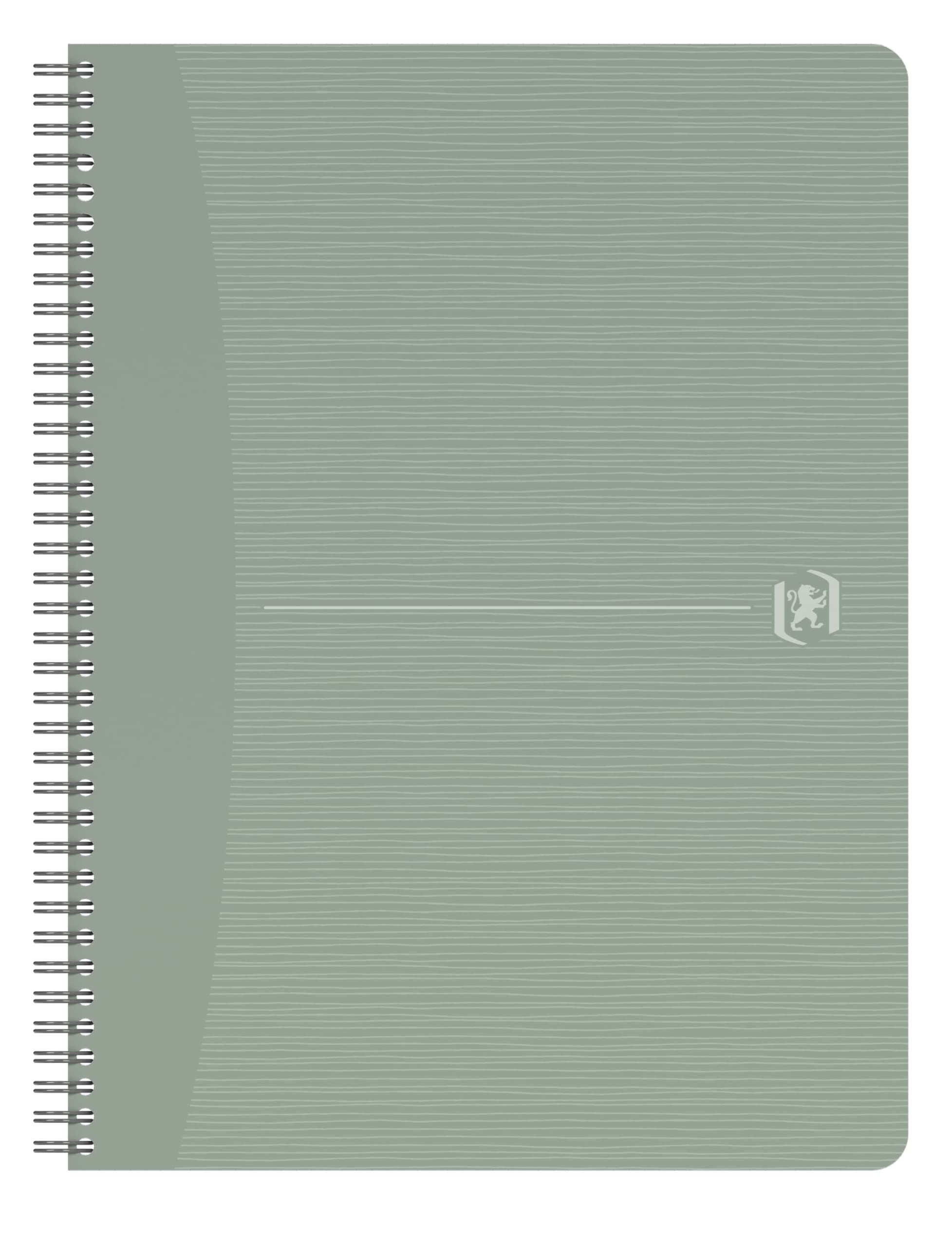 Oxford Spiral-Notizbuch A4 liniert, 180 Seiten, My Rec’Up, aus recycelten Papp-Bechern, grün, 5 Stück