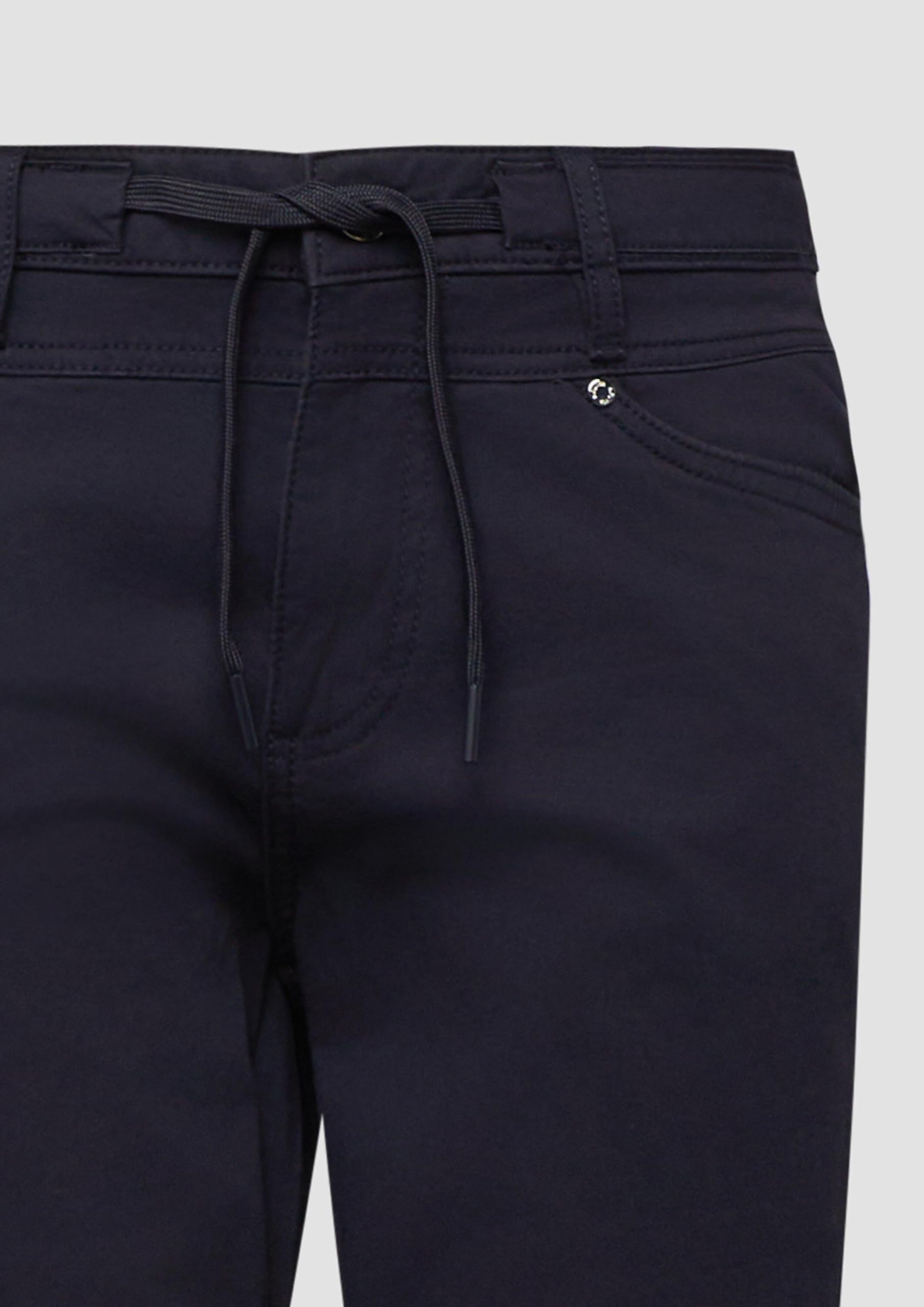 s.Oliver Damen Chino Hose Slim Fit-Hose aus Baumwollsatin