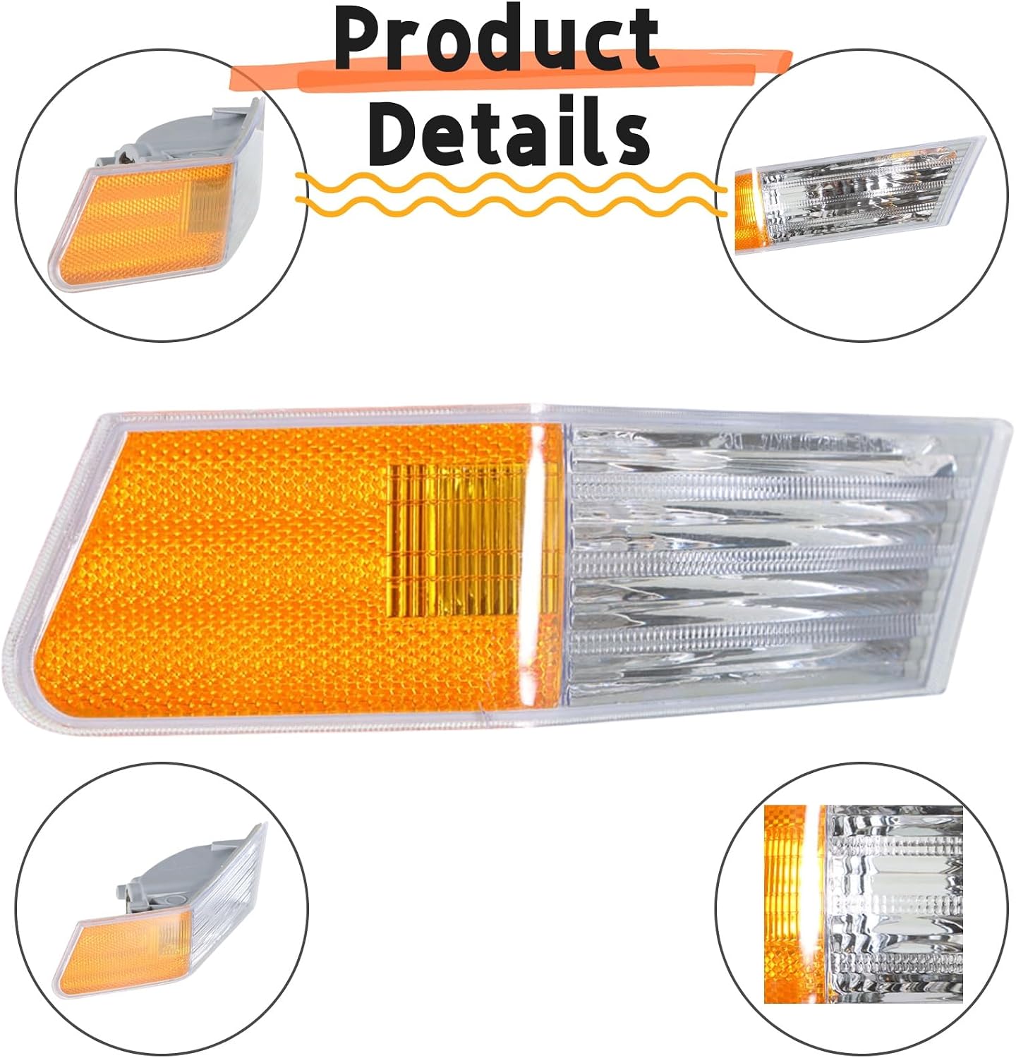 labwork Left + Right Parking Turn Signal Lights Corner Lamp Replacement for Patriot 2007-2014 68004181AA 68004181AB