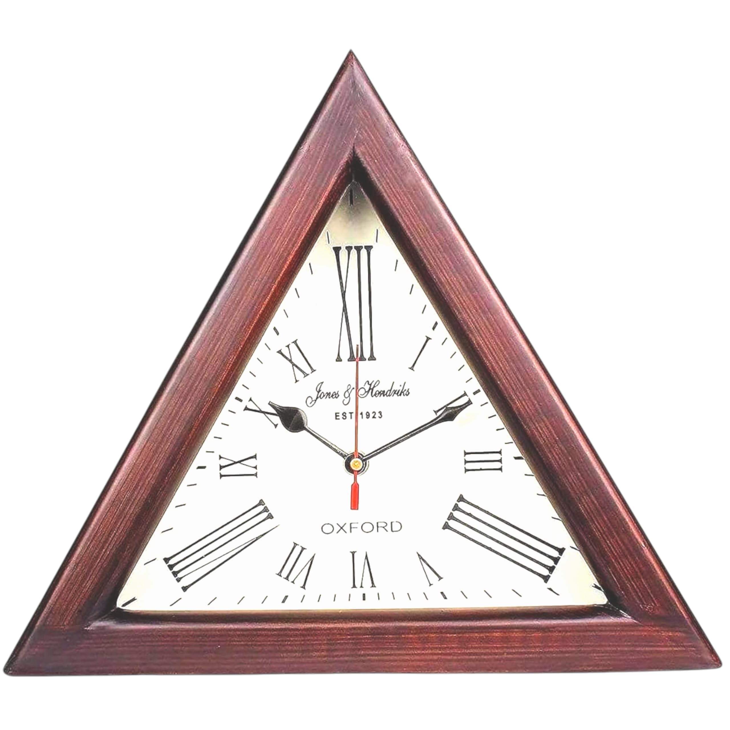 Horloge murale triangulaire bois 30,5 cm de décoration intérieure