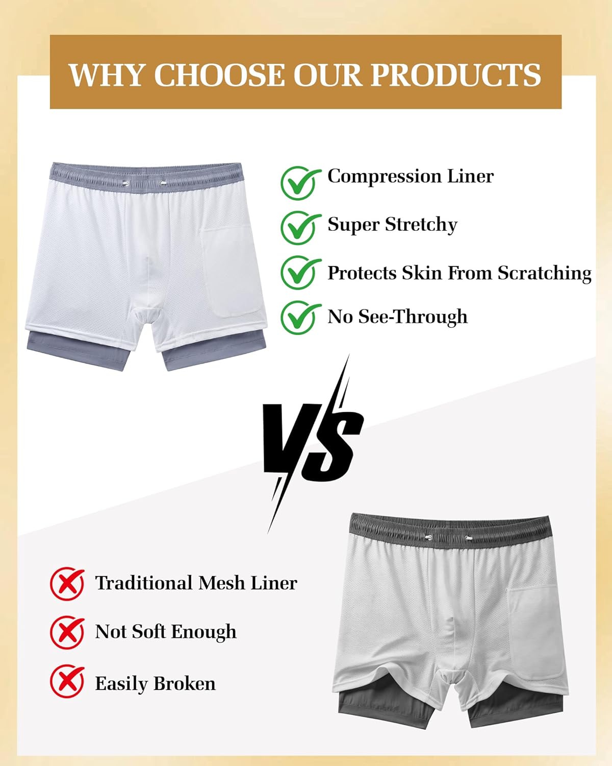 Alimens & Gentle Mens Swim Trunks Compression Liner 5 Inch Inseam Quick Dry Beach Board Shorts with Zipper Pockets Gym