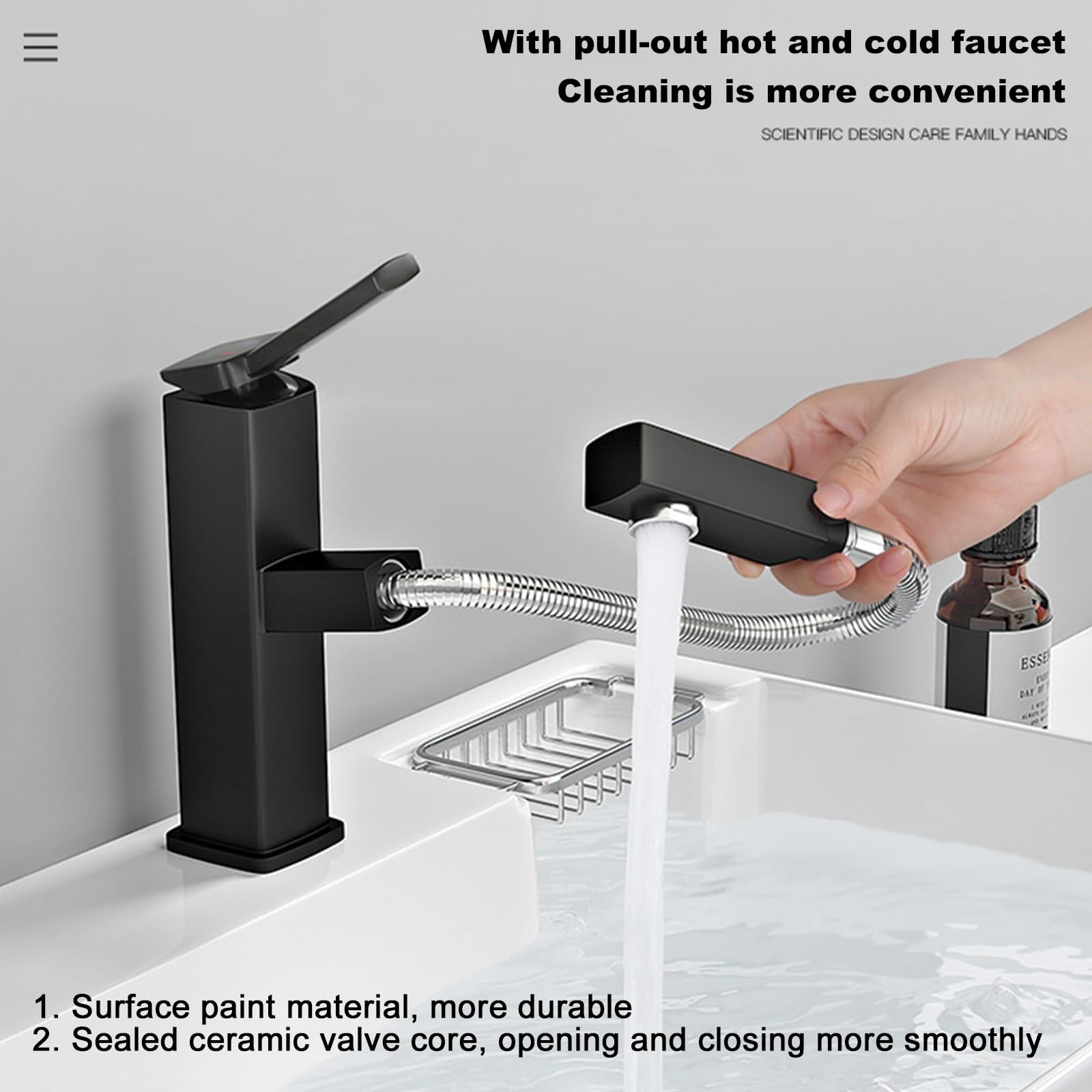 Fregadero de Cocina de Acero Inoxidable sobre encimera, Lavabo de Porcelana, Lavabo de baño Rectangular de cerámica Blanca, lavadero de cerámica con Tabla de Lavar, con g