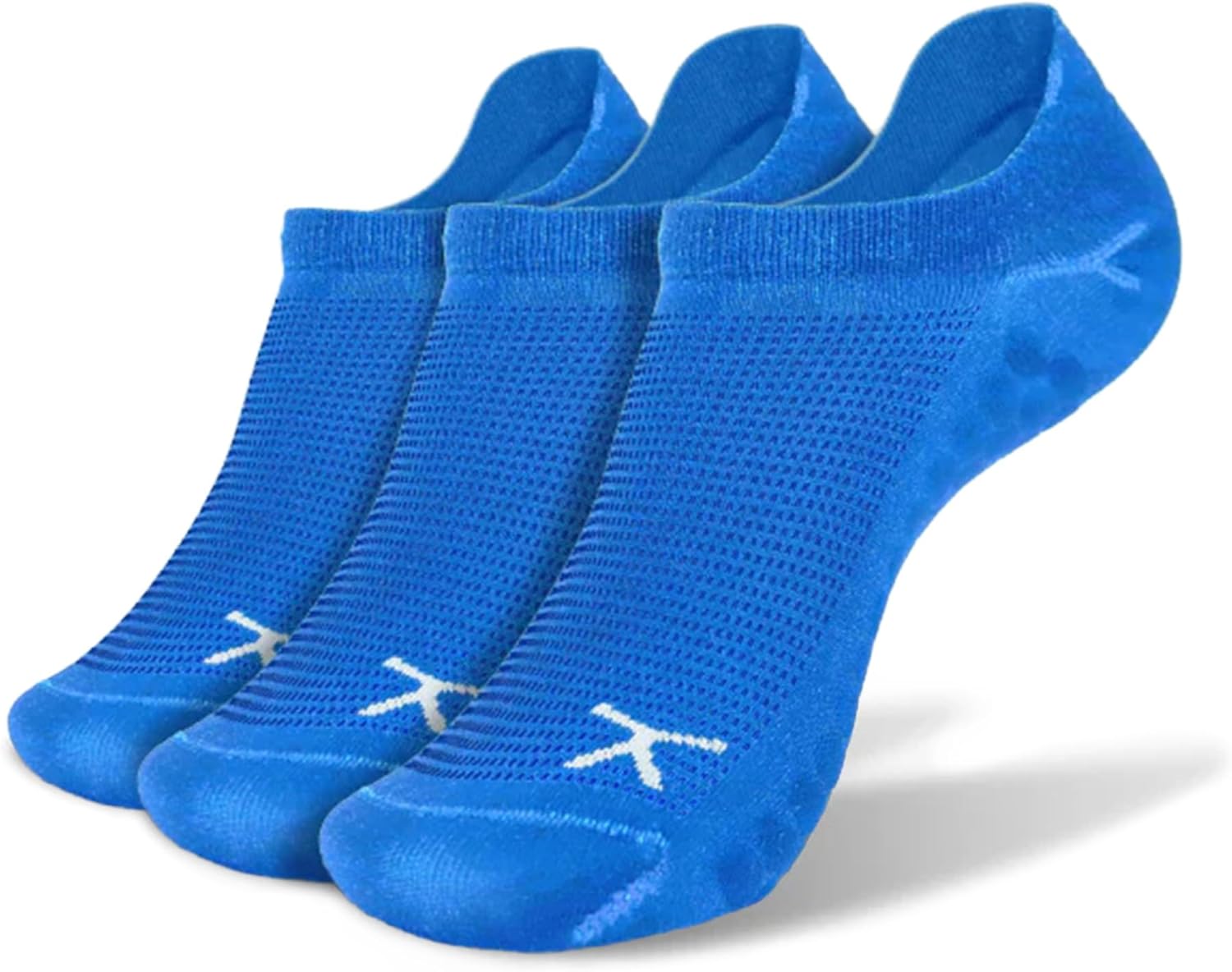 FLUX FOOTWEAR AdaptSoc Pro No Show Socks for Men & Women - 3 Pack - Ultra Low Cut Liners with Cuff Support & Anatomic Fit