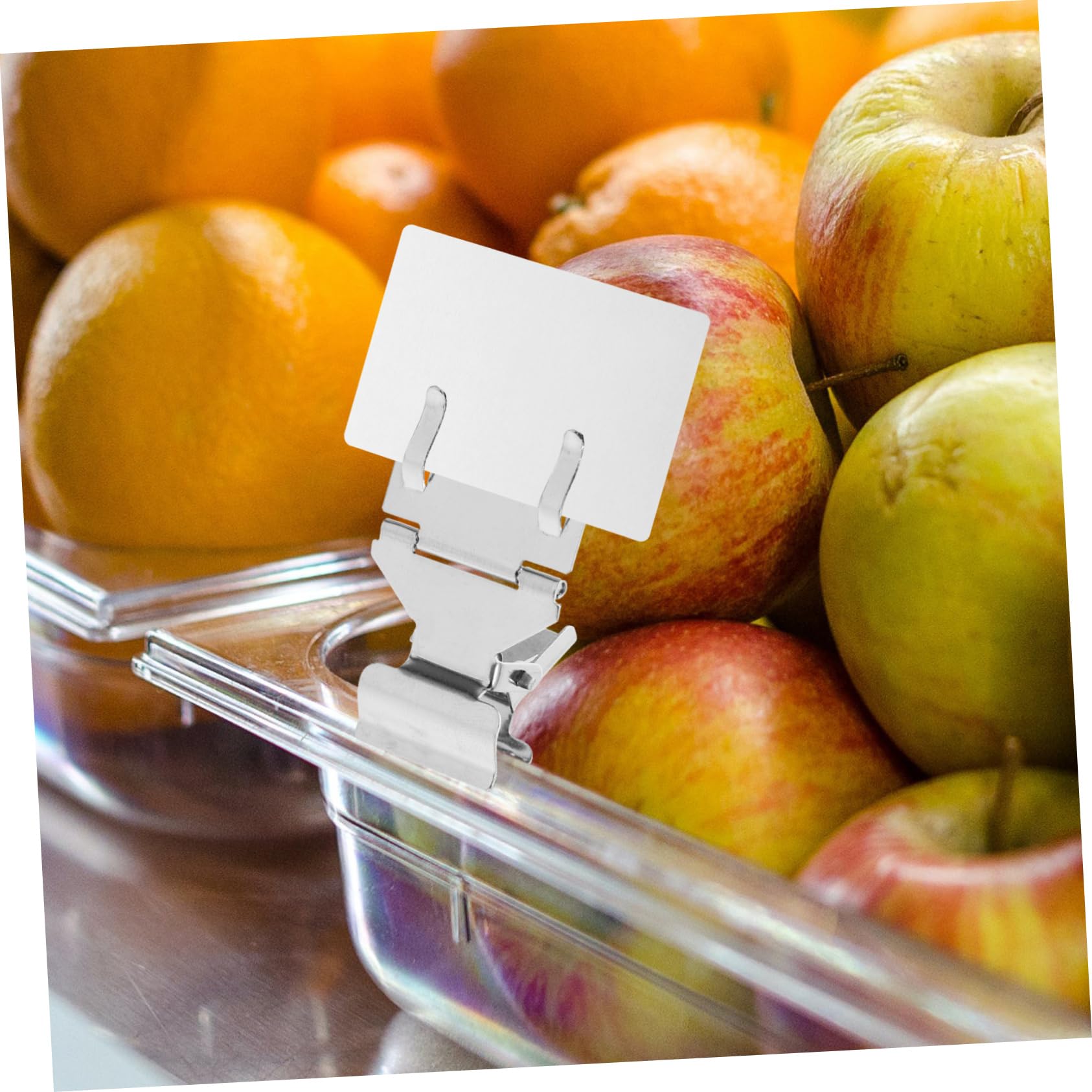 50pièces Porte-étiquette Métallique Clips De Prix Résistants Pour Supermarchés Et Événements Commerciaux Support Pratique Pour Cartes Et Menus