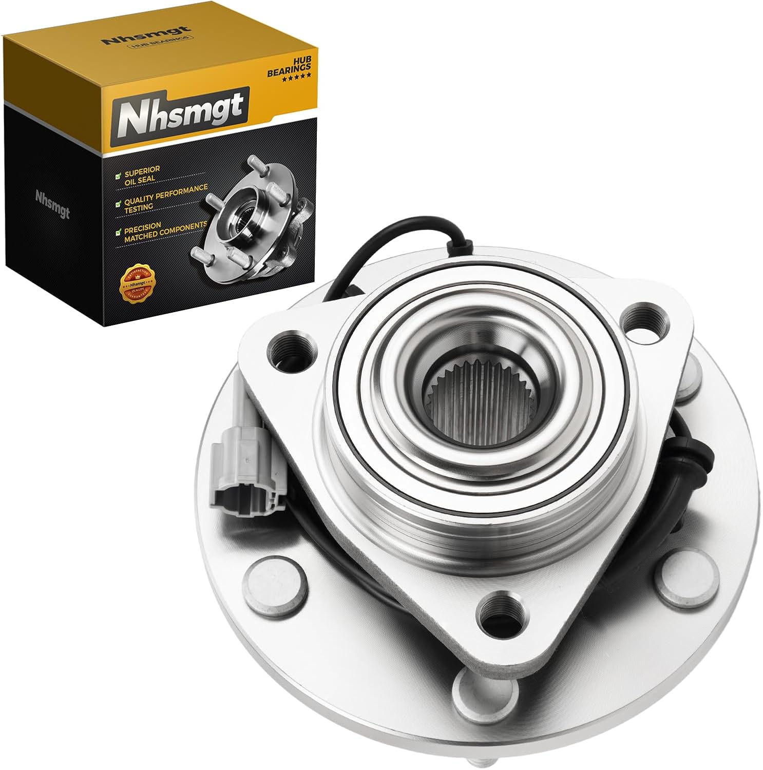 515066 Front Wheel Bearing and Hub Assembly Fit for Infiniti QX56 2004-2007, for Nissan Armada 2005-2007, for Pathfinder 2004, for Titan 2004-2007, with ABS 6Lugs