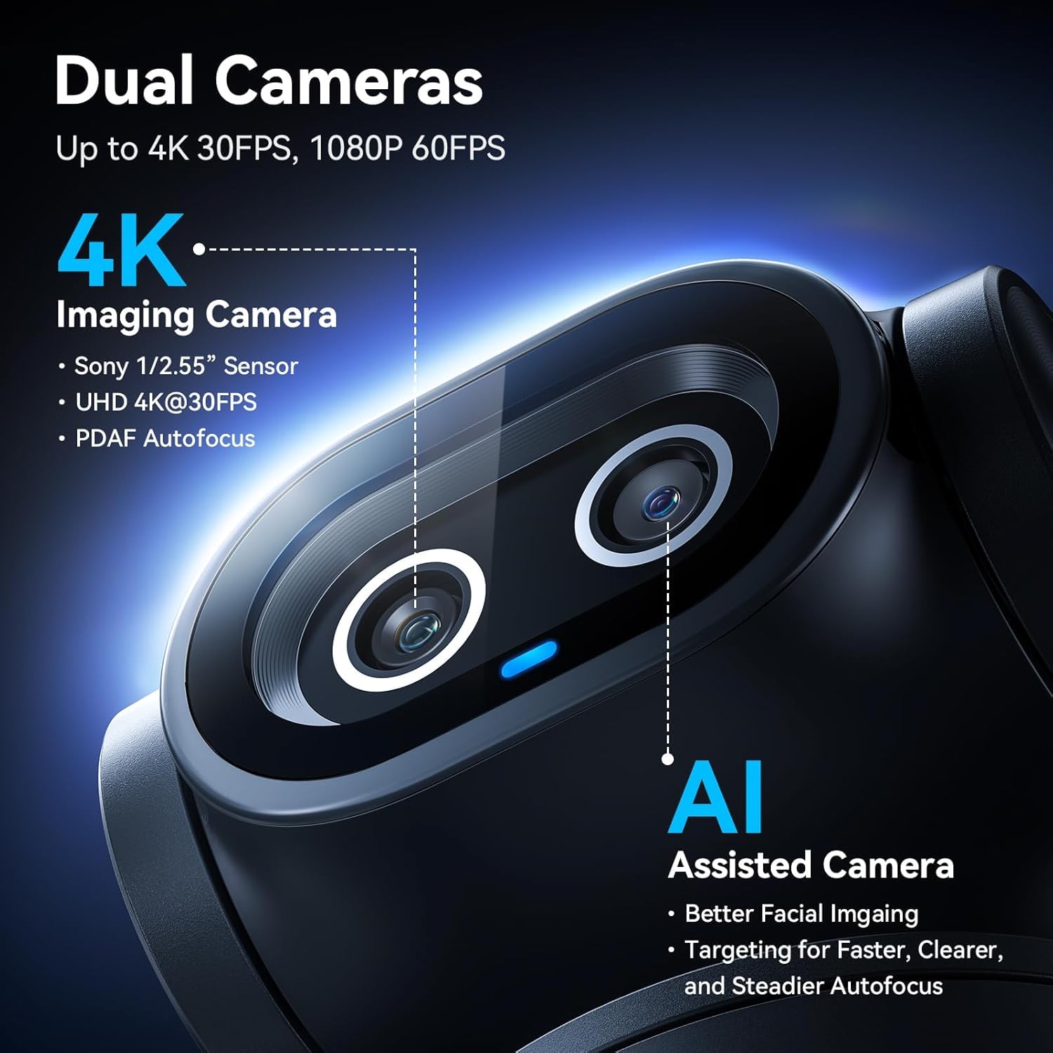 Amazon.com: EMEET PIXY Dual-Camera AI-Powered PTZ Camera 4K with