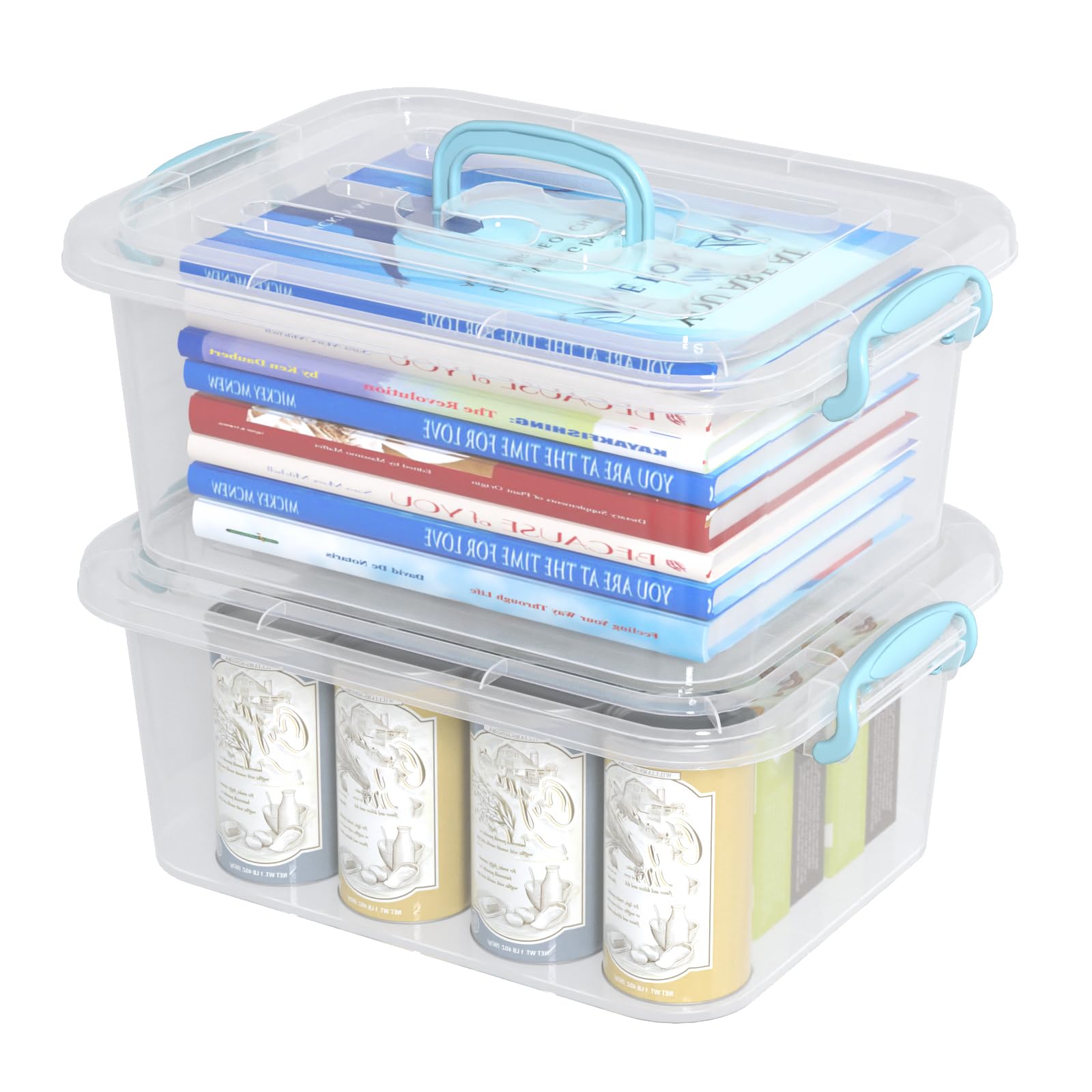 Rangement plastique 8 litres transparent pour organiser vos placards