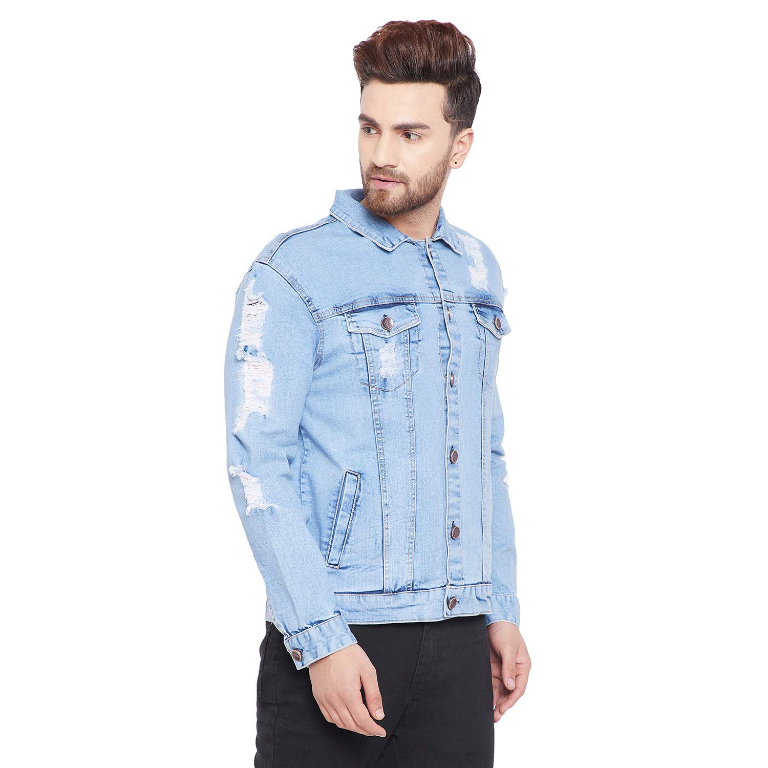 denim damage jacket